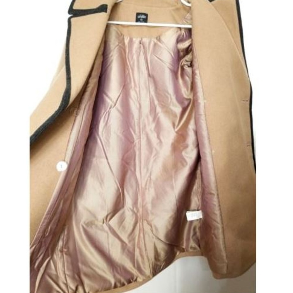 Kate Spade Saturday Walnut Piped Oversize Overcoat - Picture 5 of 6